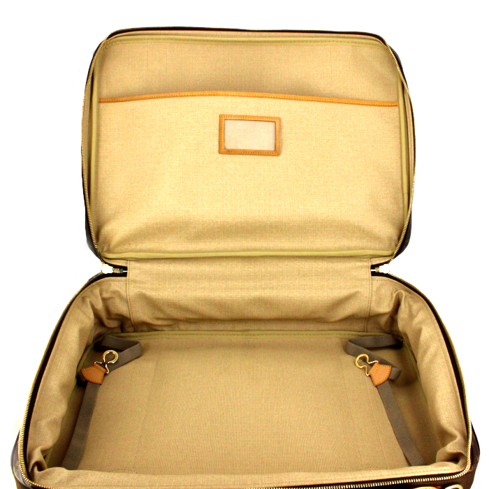 Valise Louis Vuitton Satellite en toile monogram et cuir naturel - Detail D2