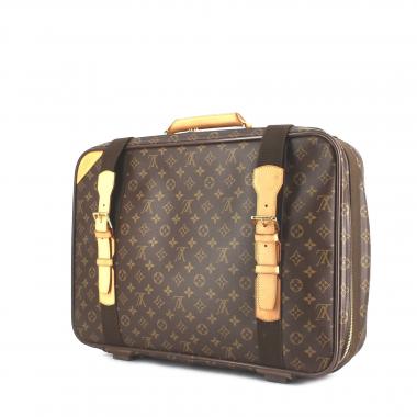 Louis Vuitton Satellite suitcase in monogram canvas and natural leather