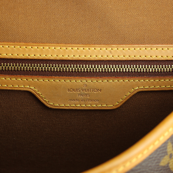 Sac à main Louis Vuitton Sologne en toile monogram et cuir naturel - Detail D3