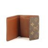 Wallet in monogram canvas and brown leather - Detail D2 thumbnail