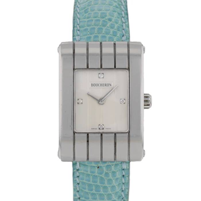 Montre Boucheron Reflet en acier et diamants 