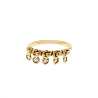 Dior yellow gold and diamond Coquine ring