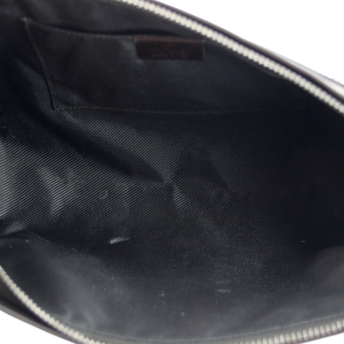 Gucci Trousse de toilette en toile monogram beige et en cuir marron  - Detail D2