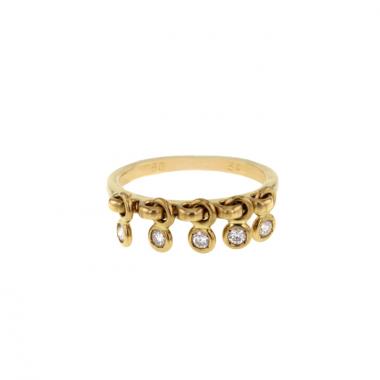Dior yellow gold and diamond Coquine ring