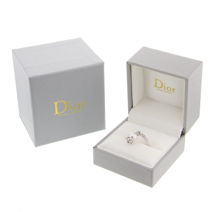 Dior bague Muguet en or blanc, diamants et perle  - Detail D2