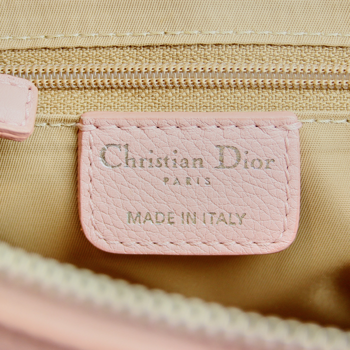 Bolso de mano en lona Monogram beige y cuero rosa - Detail D3