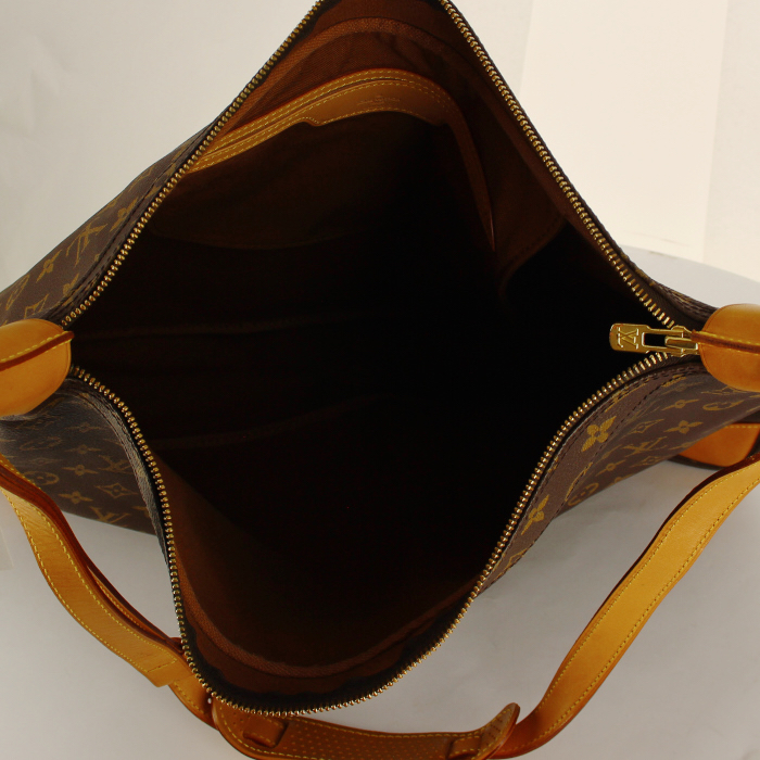 Louis Vuitton sac Promenade en toile monogram et cuir naturel - Detail D2