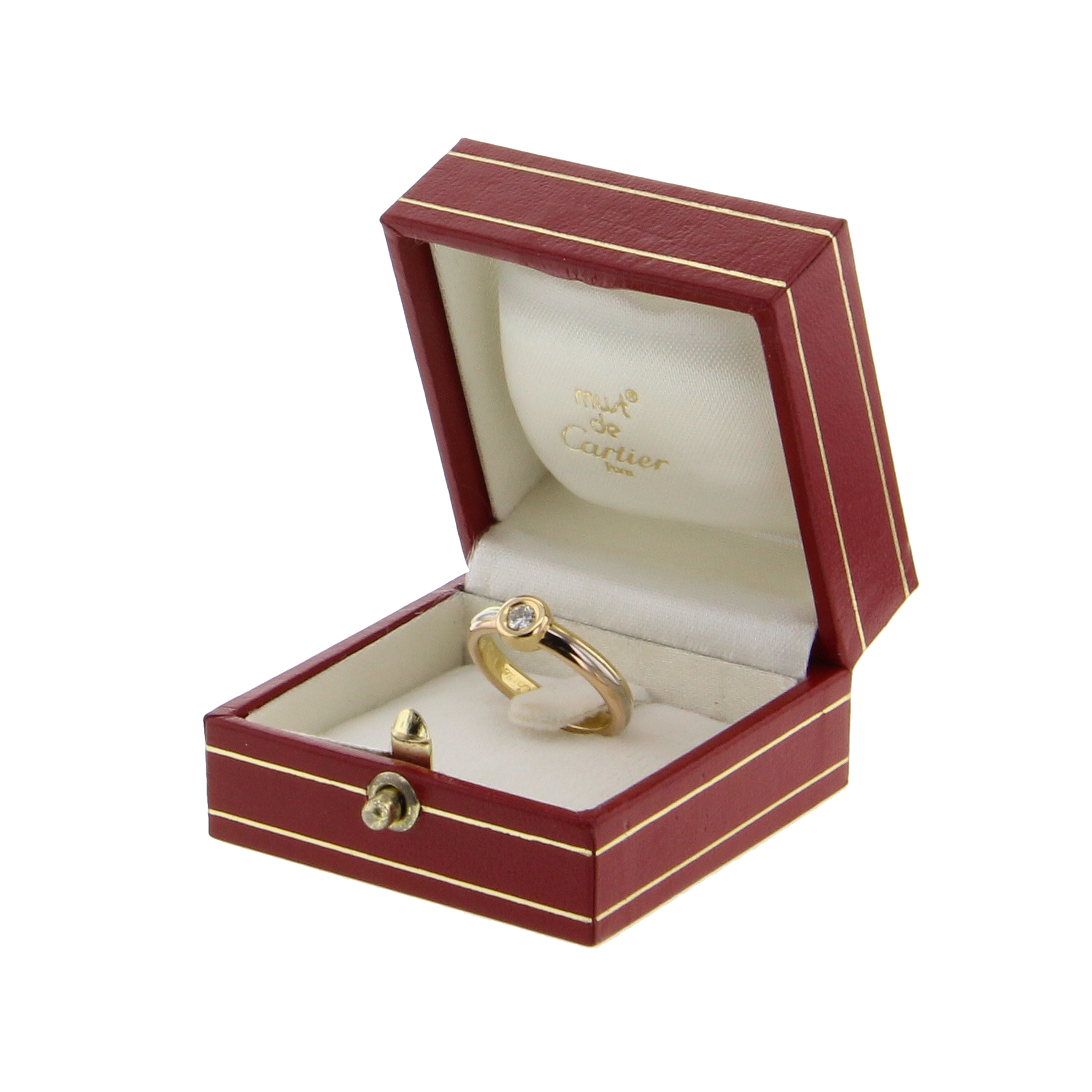 Cartier 3 golds and diamond single stone ring - Detail D2