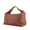 Handbag in brown braided leather - 00pp thumbnail