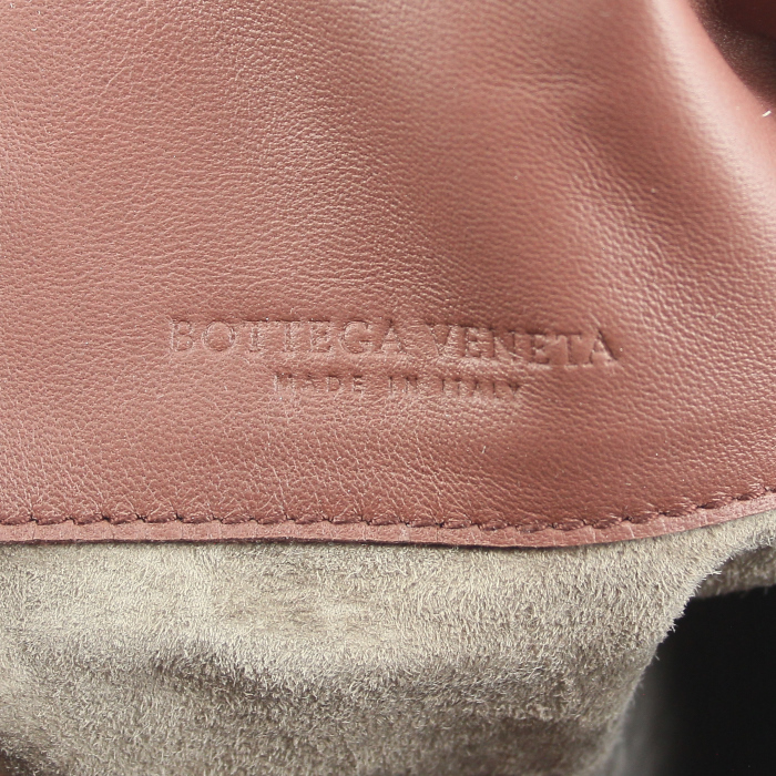 Sac à main en cuir tressé marron - Detail D3