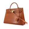 Hermes Kelly 35 cm handbag in gold Pecari leather - 00pp thumbnail