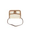 Hermès Dolly Handbag in beige canvas and natural leather - 360 Front thumbnail