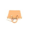 Handbag in beige and pink bicolor leather - 360 Back thumbnail