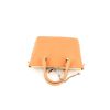 Handbag in beige and pink bicolor leather - 360 Front thumbnail
