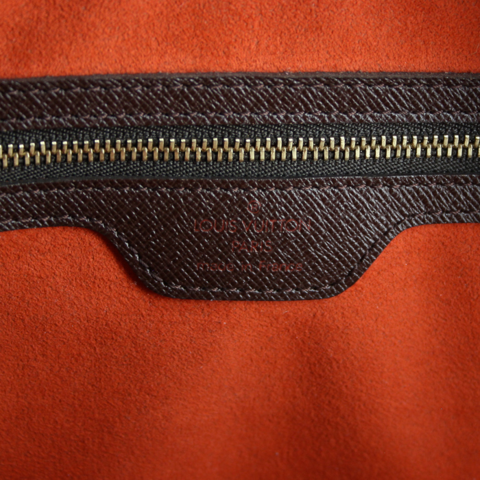 Louis Vuitton Brera Bag handbag in damier canvas and brown leather - Detail D3