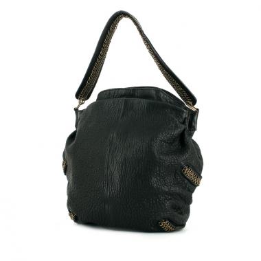 Bolso para llevar al hombro en cuero negro