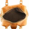 Handbag in brown mahina leather - Detail D2 thumbnail