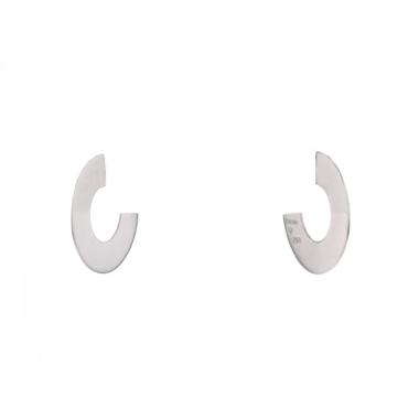 Dinh Van pair of white gold Cible earrings