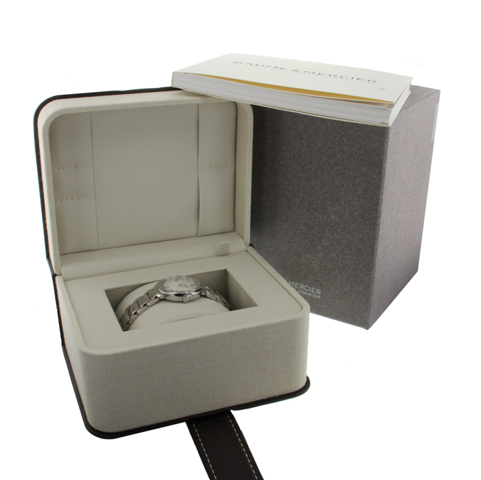 Montre Baume 
Mercier Promesse en acier et diamants Ref : 10 160 Vers 2014 