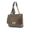 Lanvin Happy handbag in khaki and brown leather - 00pp thumbnail