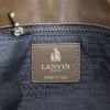 Lanvin Happy handbag in khaki and brown leather - Detail D3 thumbnail