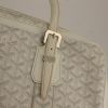 Goyard Briefcase in monogram canvas and white leather - Detail D5 thumbnail