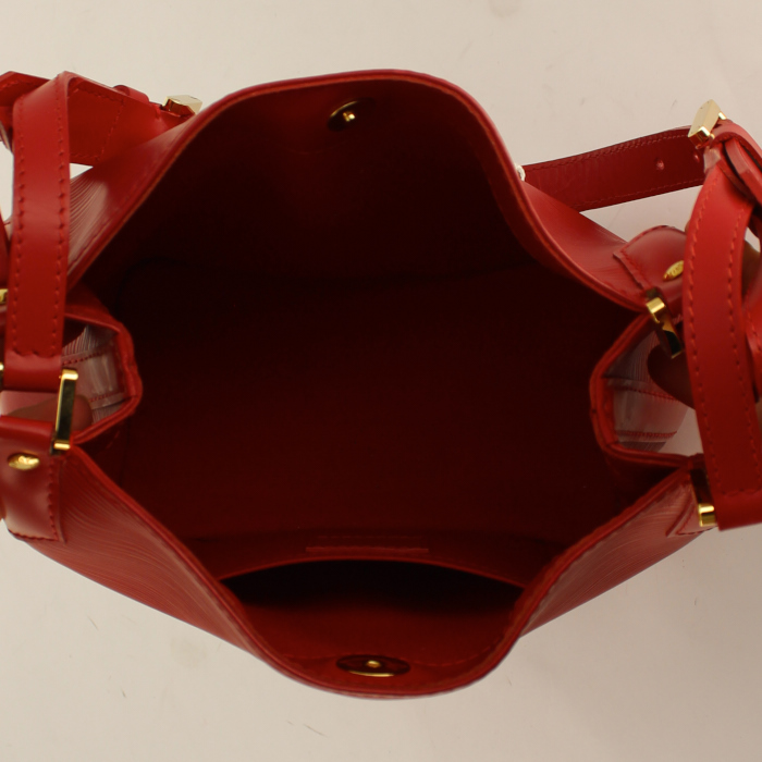 Bolso para llevar al hombro en cuero rojo - Detail D2