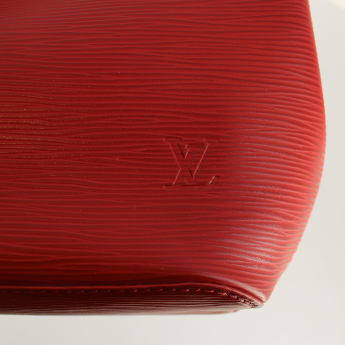 Bolso para llevar al hombro en cuero rojo - Detail D5