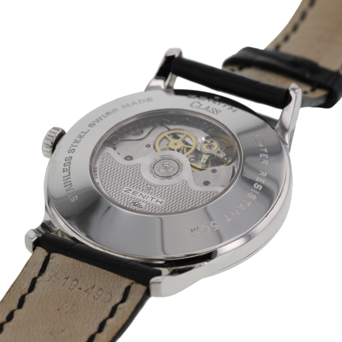 Zenith Elite in stainless steel white dial Circa 2011  - Detail D3