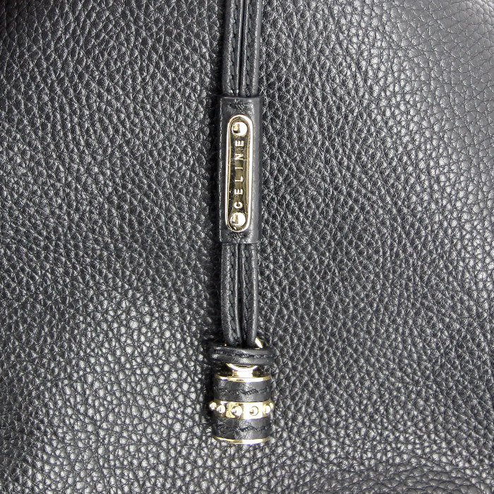 Bolso de mano en cuero negro - Detail D3