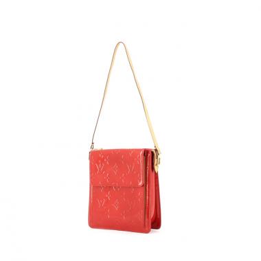 Louis Vuitton Sac Pochette Mott en cuir monogram vernis rouge et cuir naturel