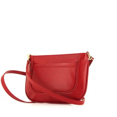 Bolso/bolsito en cuero Epi rojo