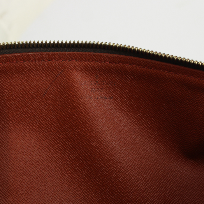 Louis Vuitton Papillon en lona a cuadros y cuero marrón - Detail D3