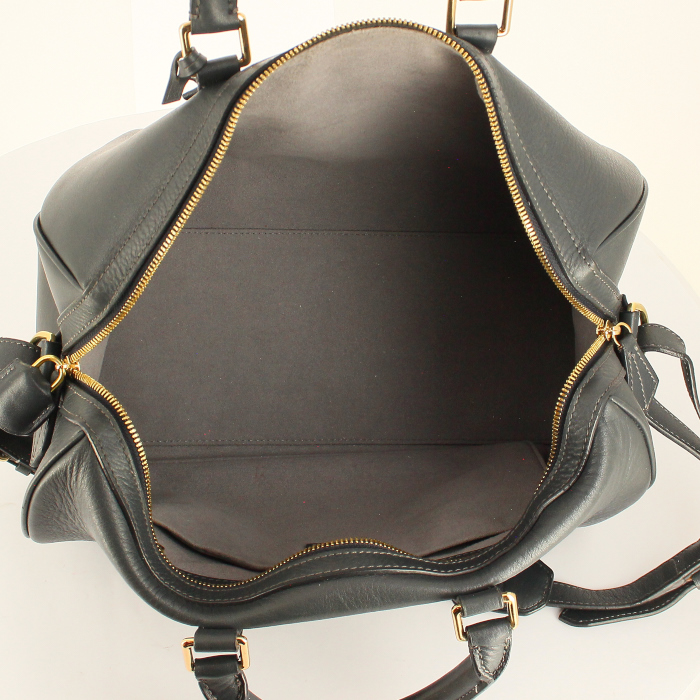 Borsa in pelle blu cadetto - Detail D3