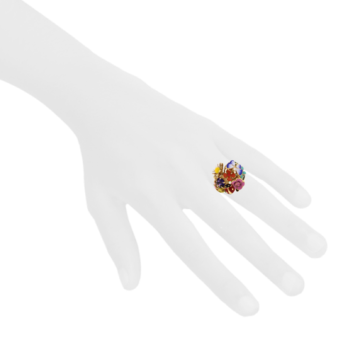 Dior Jardin de Milly-la-Forêt small model ring in yellow gold and in amethyst - Detail D1