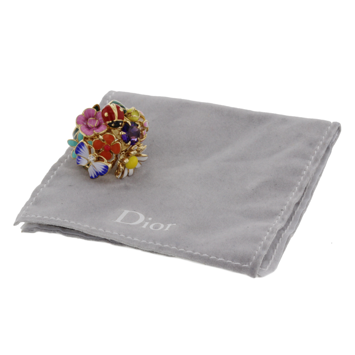 Sortija Dior Jardin de Milly-la-Forêt modelo pequeño en oro amarillo y en amatista - Detail D2