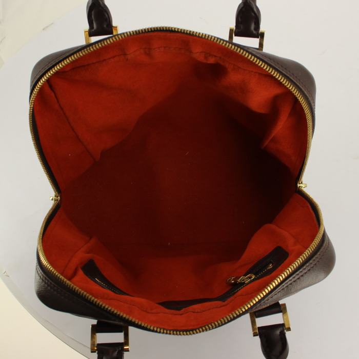 Louis Vuitton Brera Bag in damier canvas and ebony leather - Detail D2