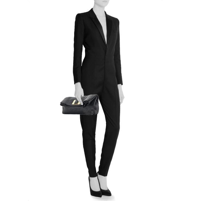 Louis Vuitton pouch Altair in black leather - Detail D1