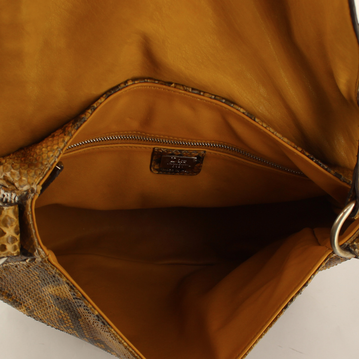 Christian Dior Saddle in brown python - Detail D2