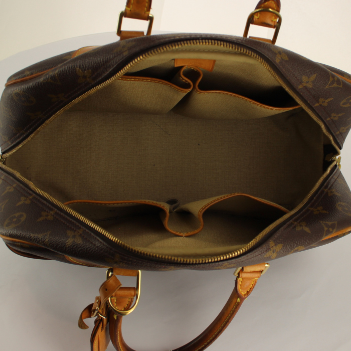 Louis Vuitton bolso de mano Deauville en lona Monogram y cuero natural - Detail D2