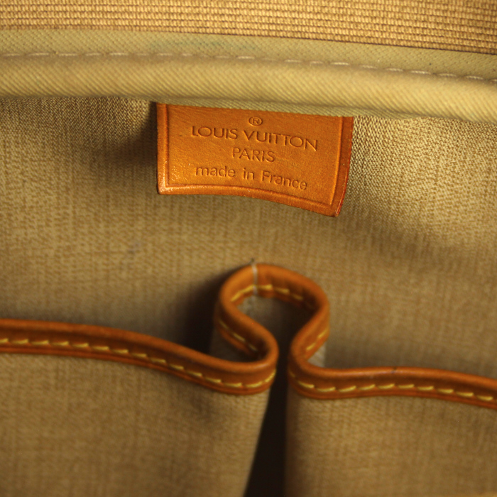 Louis Vuitton Deauville handbag in monogram canvas and natural leather - Detail D3