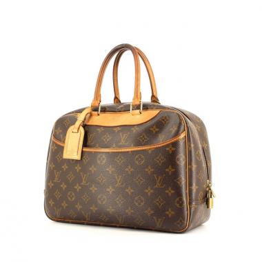 Louis Vuitton sac à main Deauville en toile monogram et cuir naturel