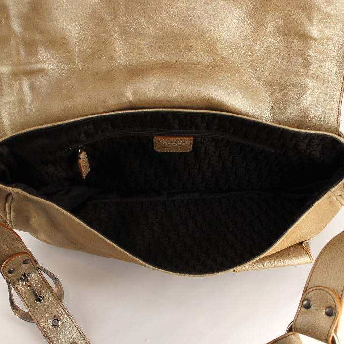 Christian Dior Saddle Bag in pink leather - Detail D2