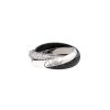 Cartier white gold, black ceramic and diamonds Trinity Black and White small model ring - 00pp thumbnail