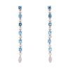 Bulgari pair of white gold, diamonds and blue topaz Lucea earrings - 00pp thumbnail