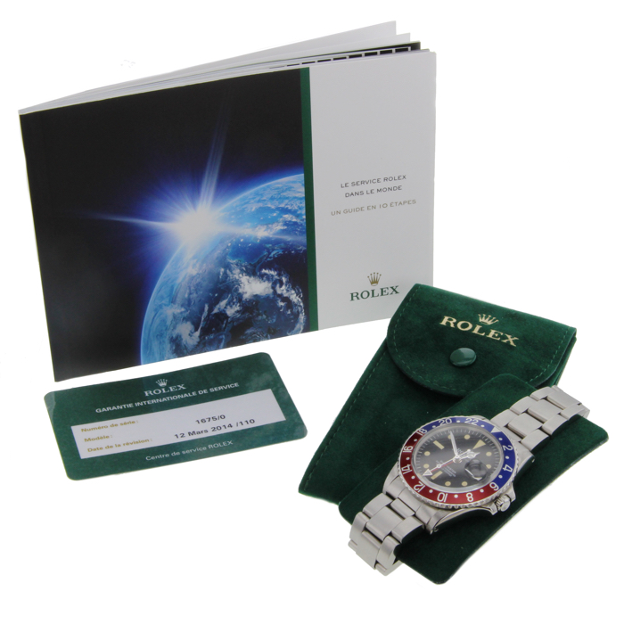 Montre Rolex Oyster Perpetual Gmt en acier Ref : 1675 Vers 1969