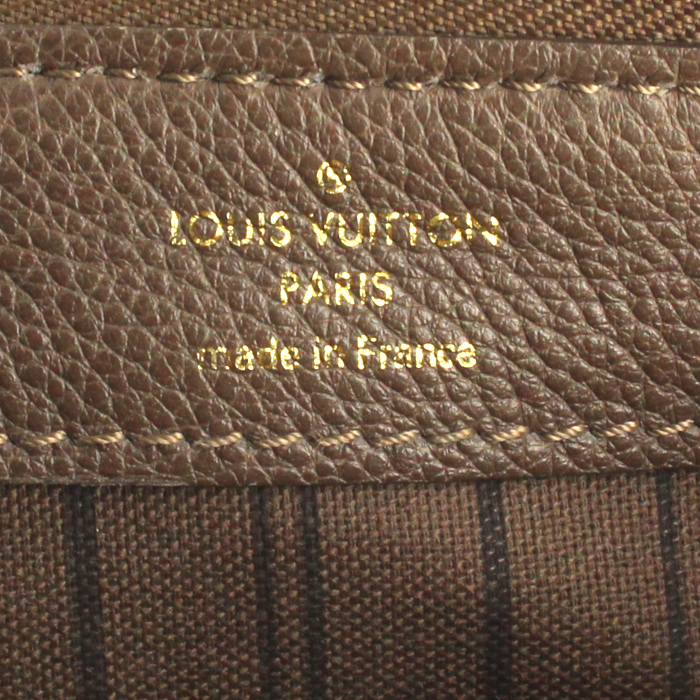 Pouch in taupe monogram leather - Detail D3