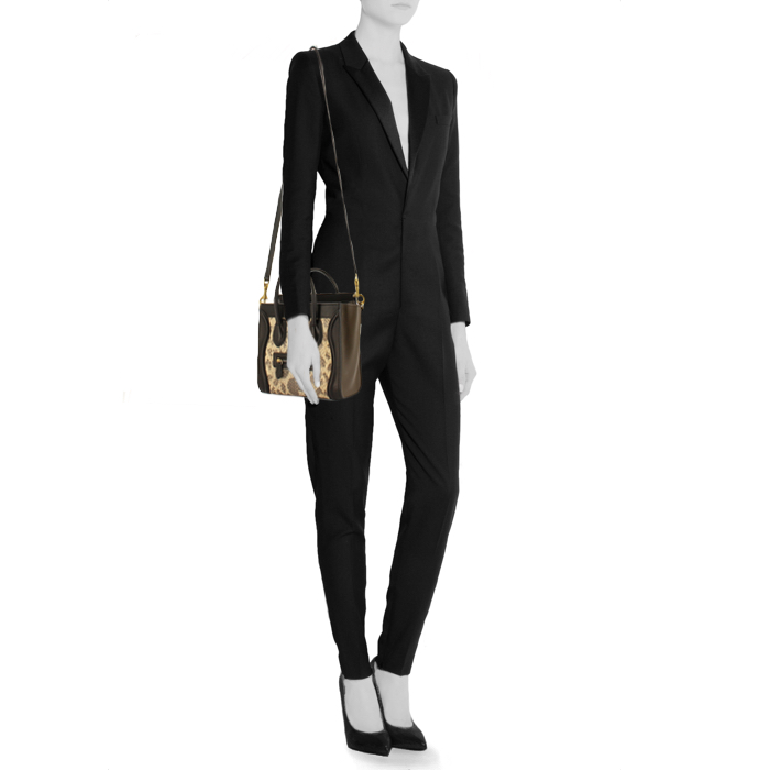 Celine Nano Bag in python, black and brown leather - Detail D2