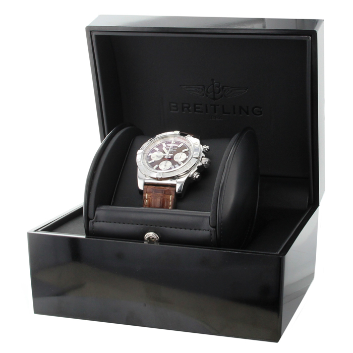 Montre Breitling Chronographe Chronomat en acier Ref : AB0110 Vers 2012  - Detail D2