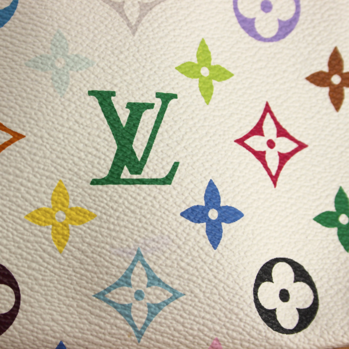 Louis Vuitton pochette accessoires en toile monogram multicolore et cuir naturel - Detail D5